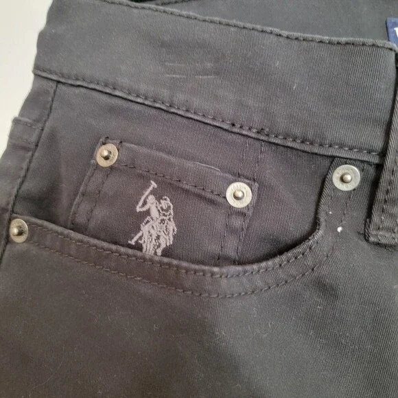 U.S. Polo Assn Jeans Men’s W28/L30 Black Slim Straight Stretch Twill Pants